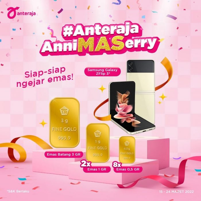 Kuis Anteraja AnniMASerry Berhadiah SAMSUNG Z Flip 3 & Emas