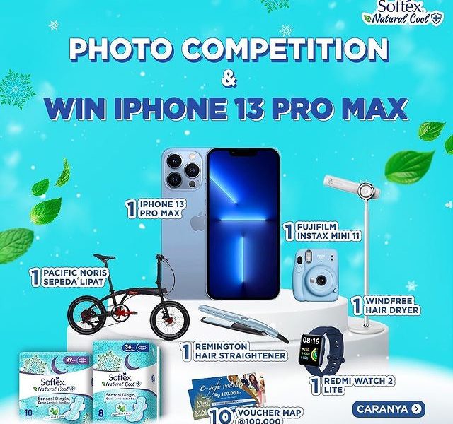 Lomba Foto Produk Softex Natural Cool Berhadiah iPhone 13 PRO MAX