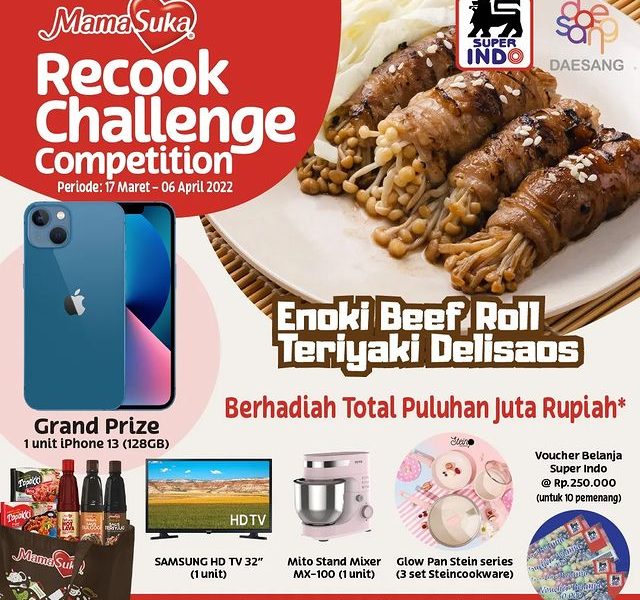 Lomba Recook Enoki Beef Roll Berhadiah iPhone 13, HD TV, Mixer, dll