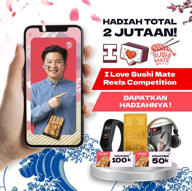 Lomba Reels I Love Sushi Mate Berhadiah Total 2 Jutaan Rupiah