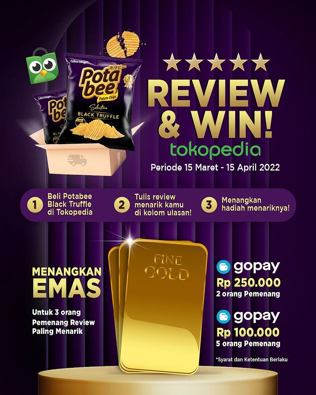 Lomba Review Potabee Black Truffle, Menangkan 3 Emas dan Gopay