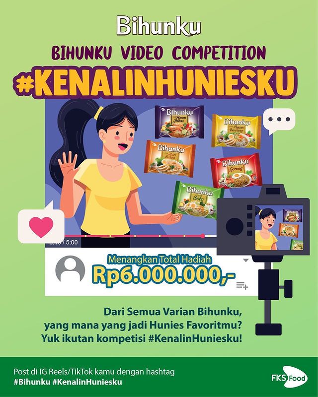 Lomba Video Bihunku Kenalin Huniesku Berhadiah Total 6 Juta Rupiah