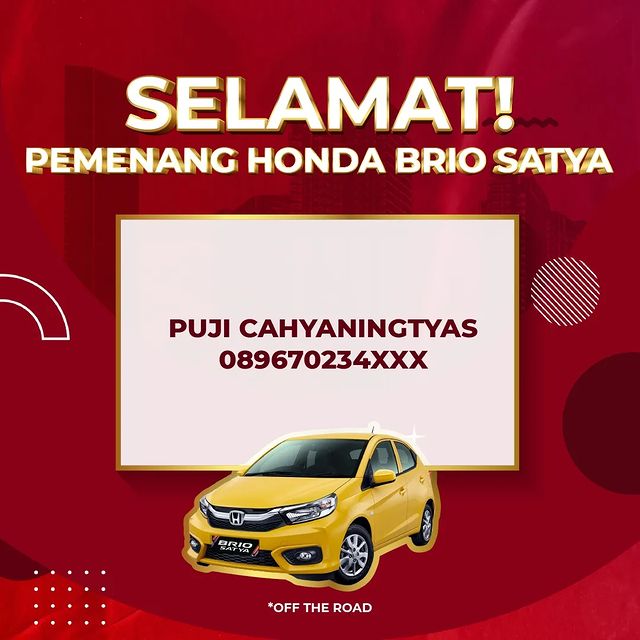 Pemenang Mobil Undian Boncabe Gebyar Maximal