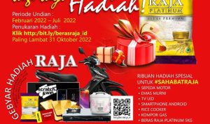 Promo Kupon Beras Raja Berhadiah 8 Motor, Emas, TV, HP dan lainnya