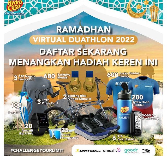 Ramadhan Virtual Duathlon 2022 Berhadiah Total Puluhan Juta