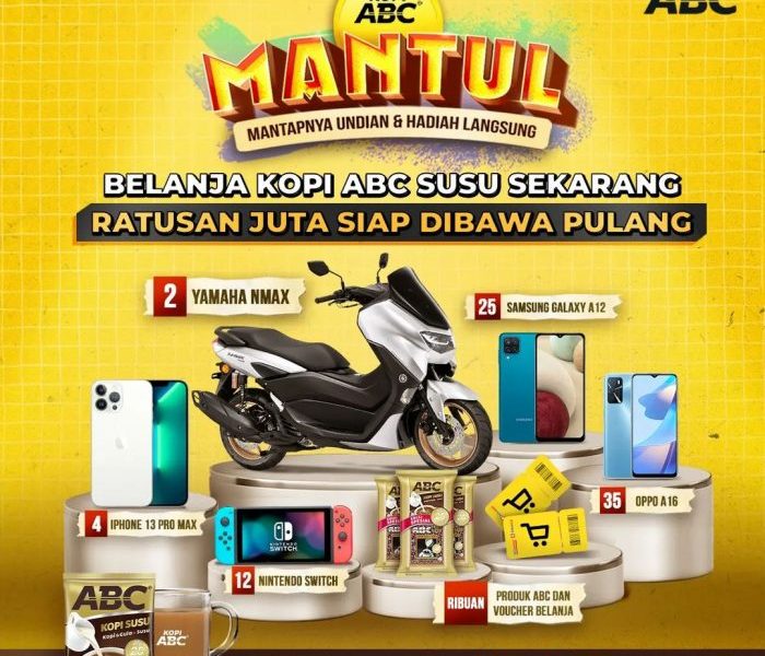 Undian Kopi ABC MANTUL Berhadiah Yamaha NMax, iPhone 13, dll