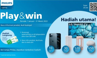 Undian Lampu Philips Play & Win Berhadiah 10 iPhone 12, 20 TV, dll