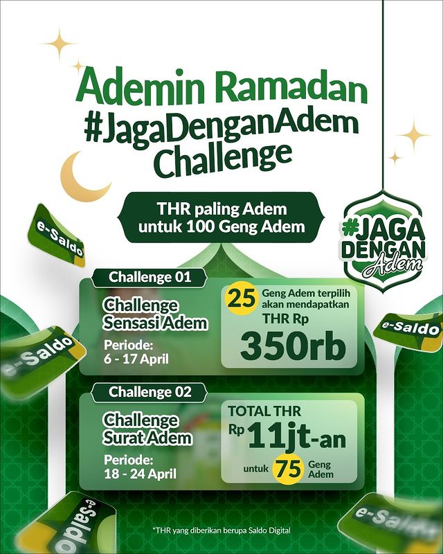 Jaga Dengan Adem Challenge Berhadiah THR Total Puluhan Juta