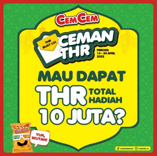 Kuis Pesan Maaf Ceman THR Berhadiah Total 10 Juta Rupiah