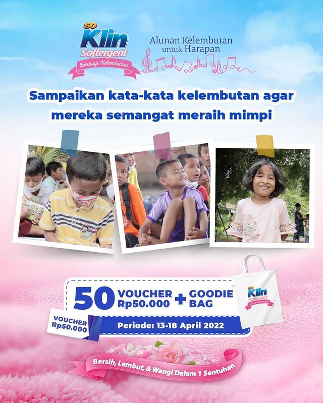 Kuis Soklin Berbagi Kelembutan Berhadiah 50 Voucher + Hampers