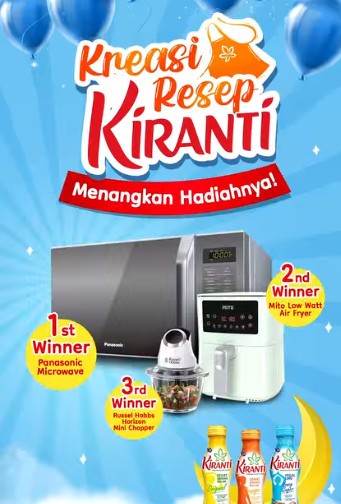 Lomba Kreasi Resep Kiranti Berhadiah Microwave, Air Fryer & Chopper