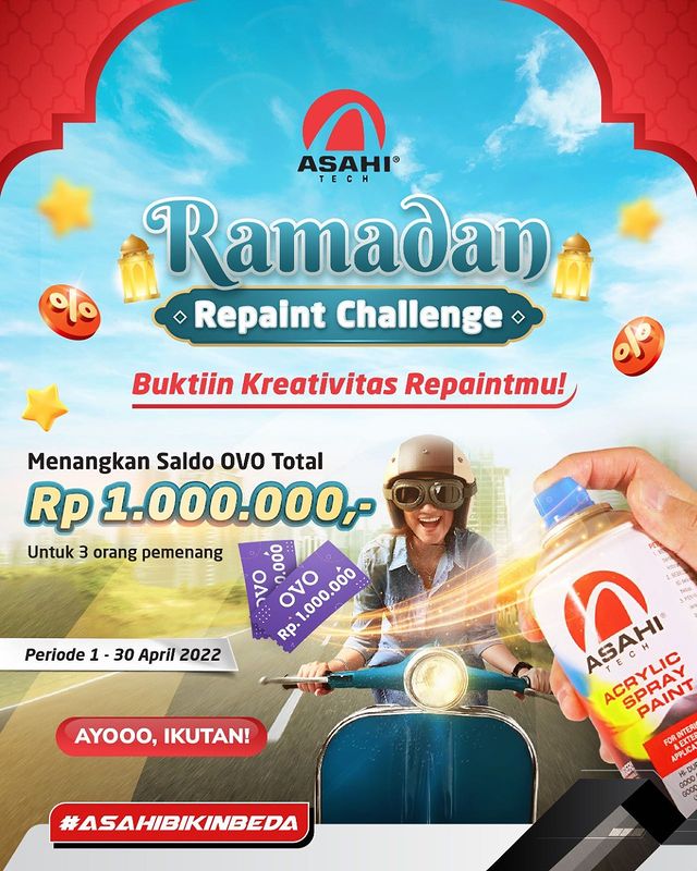 Lomba Repaint Asahi Berhadiah THR Saldo OVO Total 1 Juta Rupiah