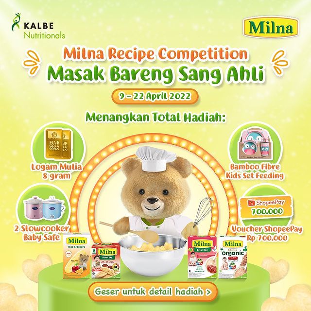 Lomba Resep Milna Berhadiah Emas, Slowcooker, Feeding Set & Voucher