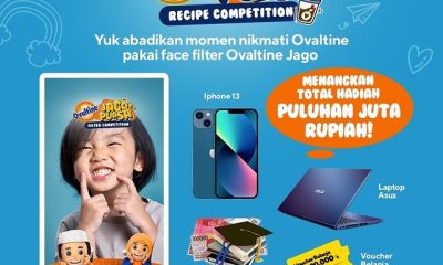 Lomba Video Filter Ovaltine Jago Berhadiah iPhone 13, Laptop, Tabpen