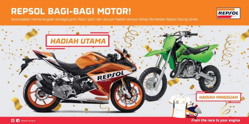 Undian Oli Repsol Bagi-Bagi Motor Honda & Kawasaki Gratis