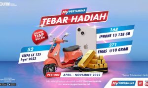 Undian Pertamina Tebar Hadiah 52 Motor Vespa, 168 iPhone 13, dll