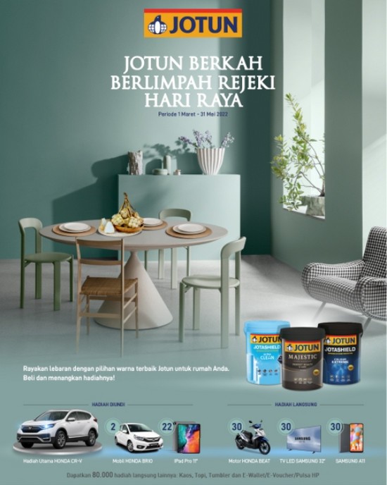 Undian Ramadhan Jotun 2022 Berhadiah Mobil Honda CRV, Brio, Motor