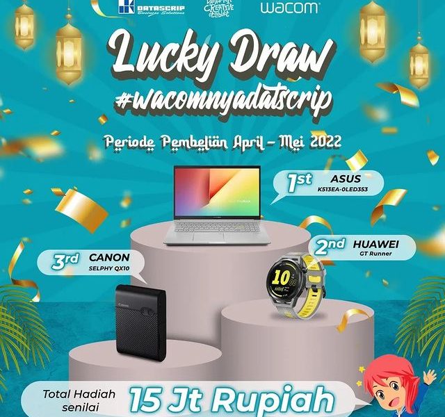 Undian Wacom Datascrip Berhadiah Laptop ASUS K513EA, GT Runner, dll