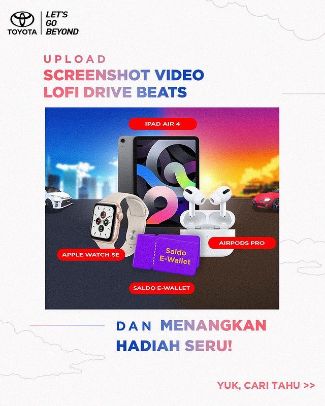 Kuis IG Story Toyota Lofi Drive Beats Berhadiah iPad Air 4 dan lainnya