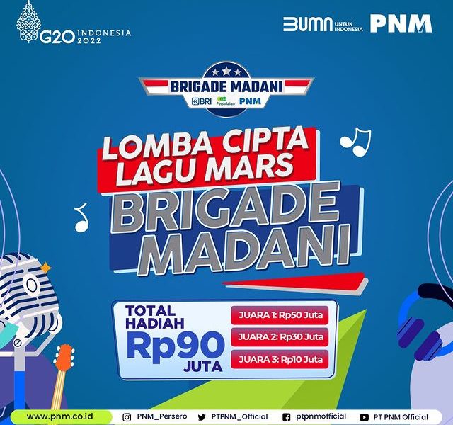 Lomba Cipta Lagu Mars Brigade Madani Berhadiah Total 90 JUTA!