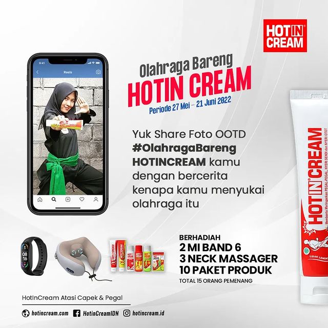 Lomba Foto Olahraga Bareng Hotin Berhadiah Mi Band 6 dan lainnya