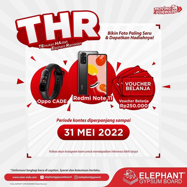 Lomba Foto THR Elephant Berhadiah Redmi Note 11, Oppo Cade, dll