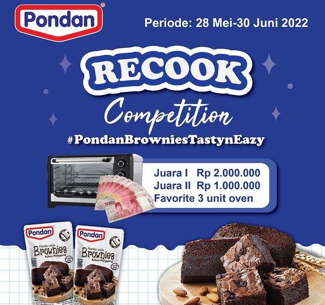 Lomba Recook Pondan Brownies Berhadiah Total Jutaan Rupiah