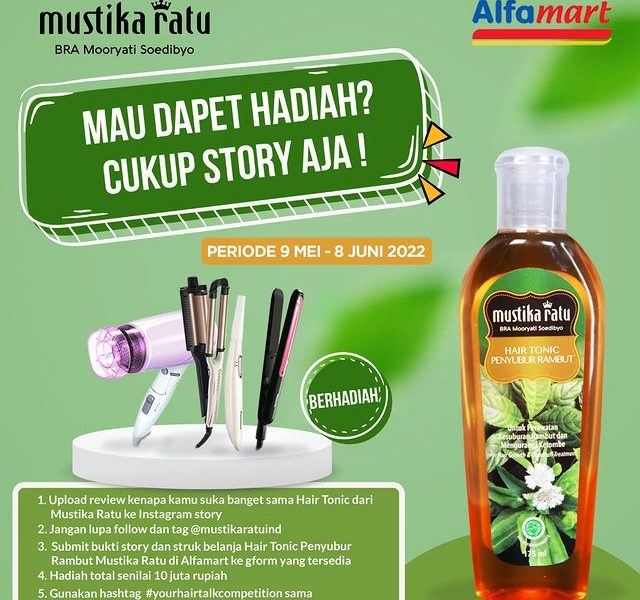 Lomba Review Hair Tonic Mustika Ratu Berhadiah Total 10 Juta