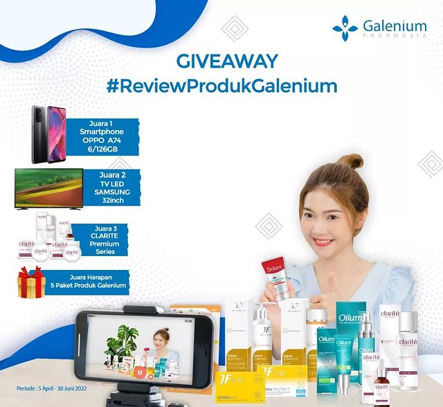 Lomba Review Produk Galenium Berhadiah OPPO A74, TV LED, dll