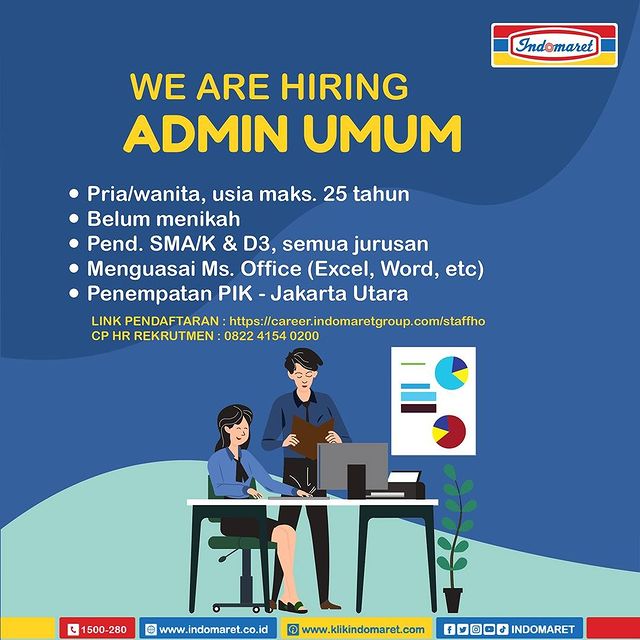 Lowongan Kerja Admin Umum Indomaret