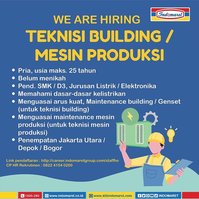 Lowongan Kerja Teknisi Indomaret