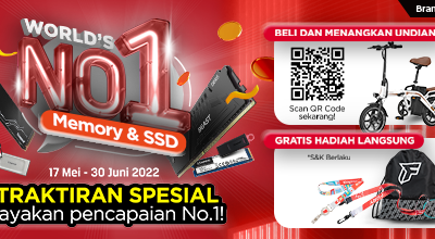 Undian Kingston Traktiran Spesial Pencapaian No.1 Hadiah Sepeda Listrik