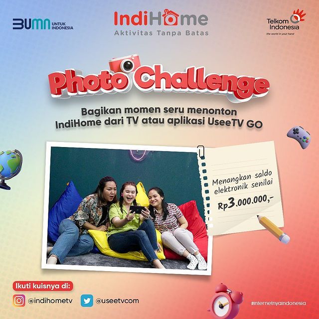 Kontes Foto Nonton IndiHome TV Berhadiah Total 3 Juta Rupiah