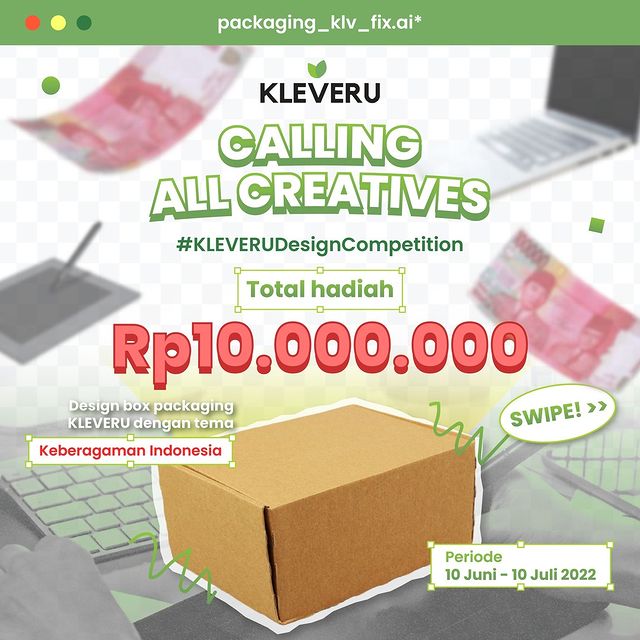 Lomba Desain Box Packaging Kleveru Berhadiah Total 10 Juta