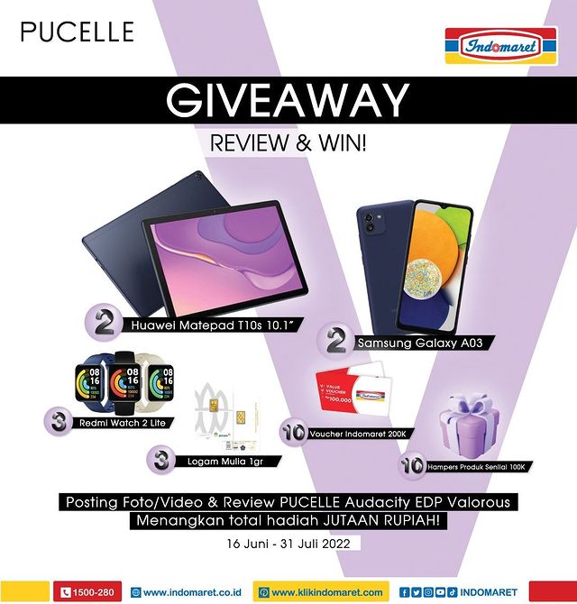 Lomba Review Pucelle Berhadiah Huawei Matepad, Samsung A03, dll