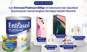 Lomba Testimonial Entrasol Platinum Berhadiah iPhone 13, Emas, dll