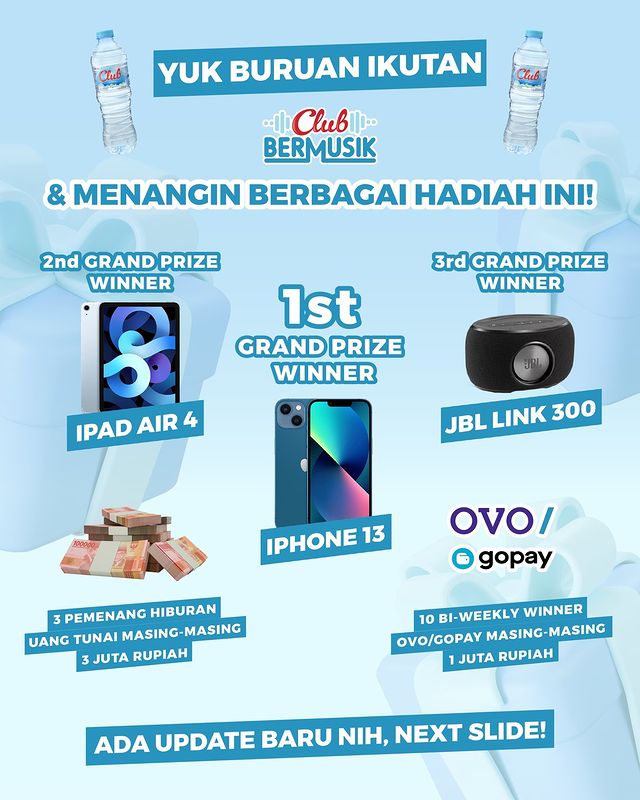 Lomba Video Club Bermusik Bareng Berhadiah iPhone 13, Airpad, dll