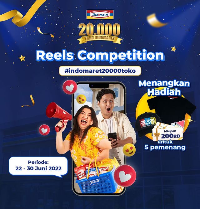 Lomba Video Reels Indomaret 20000 Toko Total Hadiah i-Kupon 1 Juta