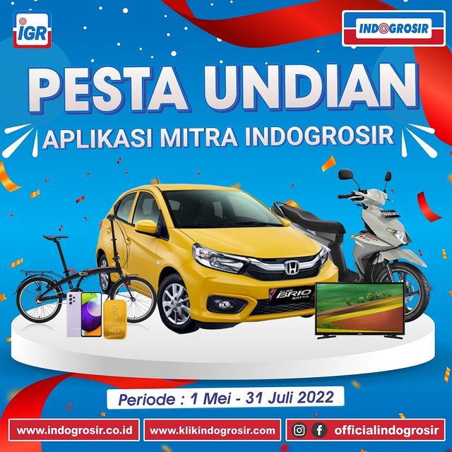 Pesta Undian Aplikasi Mitra Indogrosir Berhadiah Mobil Honda Brio