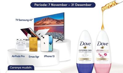 Undian Dove Alfastar Berhadiah iPhone 13, Macbook Pro, dll