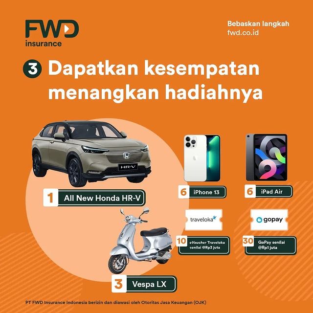 Undian FWD Unstoppable 30 Berhadiah Honda HRW, Vespa, iPhone, dll