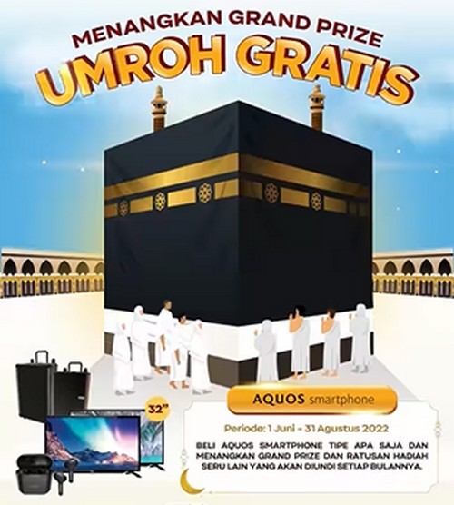 Undian Sharp Aquos Berhadiah Umroh & Produk Elektronik Tiap Bulan