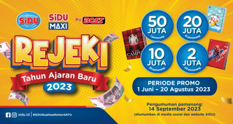 Undian SiDU Rejeki Tahun Ajaran Baru 2023 Berhadiah Ratusan Juta