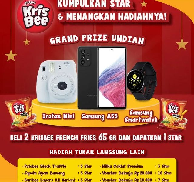 Undian Star Krisbee Alfamart Berhadiah Samsung A53, Instax Mini, dll