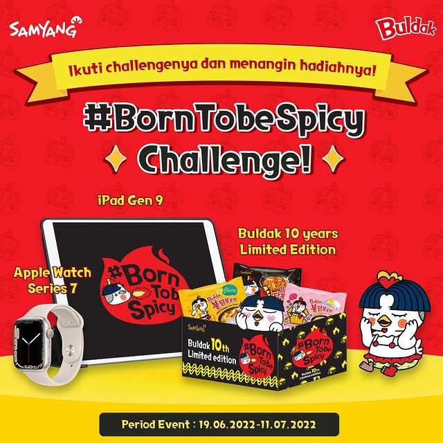 Born To be Spicy Challenge Berhadiah iPad Gen 9, Apple Watch, dll