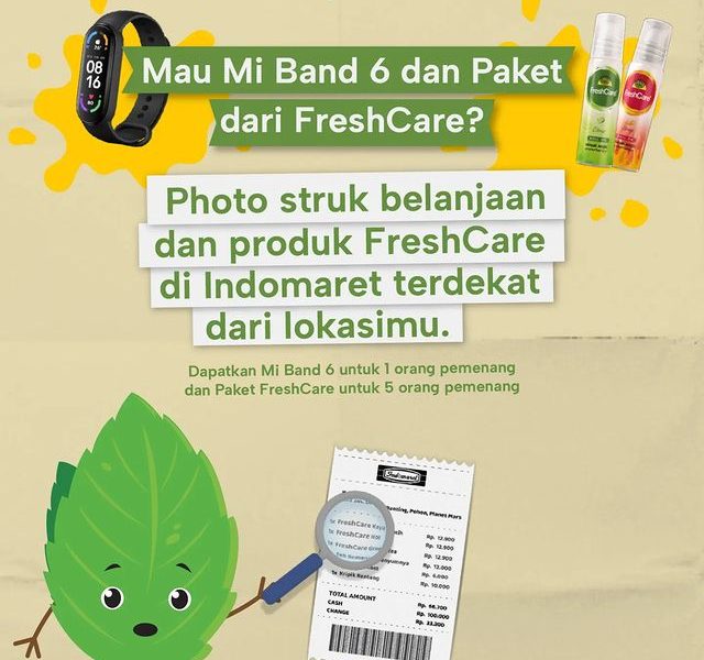 Lomba Foto Struk FreshCare Berhadiah Mi Band 6 & Produk