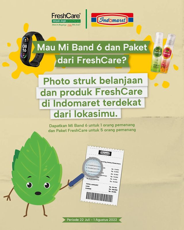 Lomba Foto Struk FreshCare Berhadiah Mi Band 6 & Produk