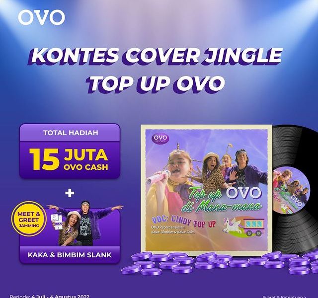 Lomba Jingle Top Up OVO Berhadiah Saldo Total 15 Juta