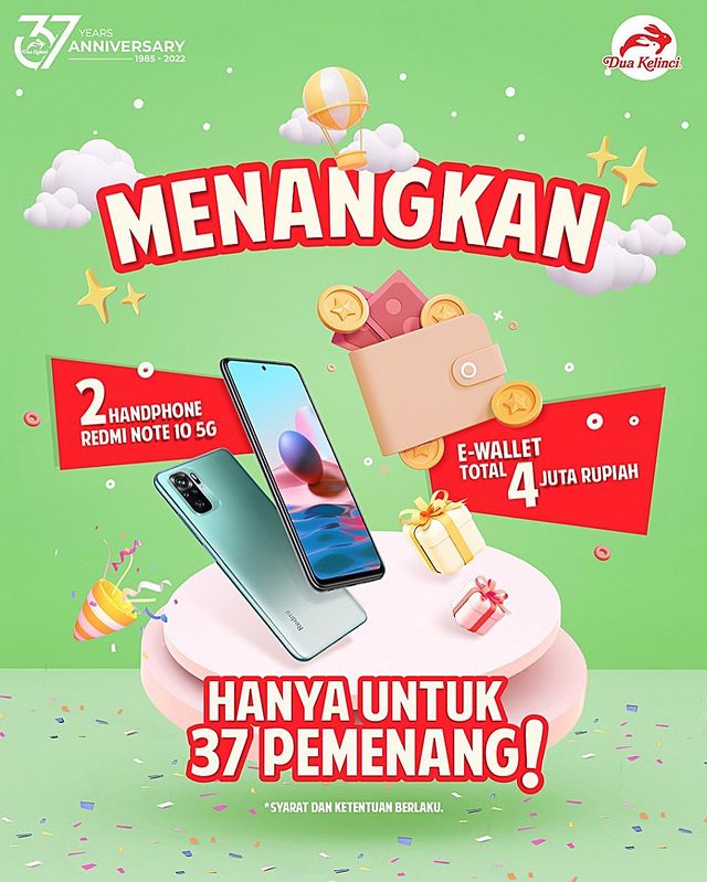 Lomba Kreasi Ultah Dua Kelinci 37 Berhadiah Redmi Note 10 5G