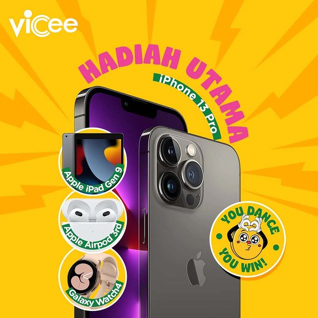 Lomba Video ViCee Dance Berhadiah iPhone 13 Pro, iPad Gen 9, dll